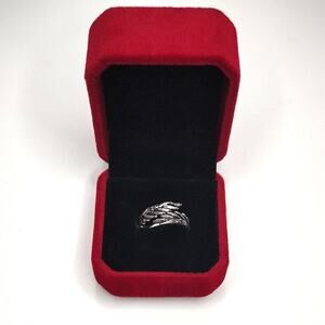 925 Sterling Silver Ring Angel Wings Bird Adjustable Faith Christian Gift - NEW!